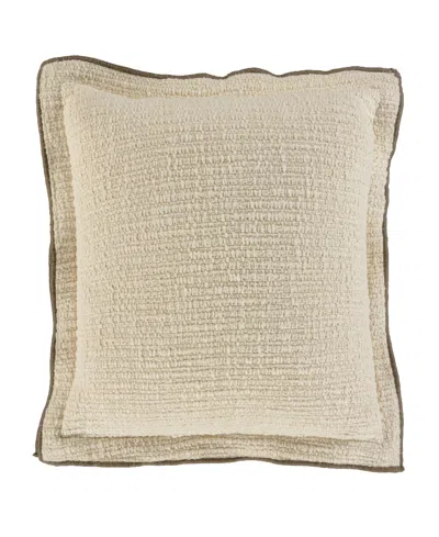 Rizzy Home Eva Cotton Blend Decorative Pillow, 22" X 22" In Brown