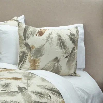 Rizzy Home Feathered Nest Sham In Gray;beige