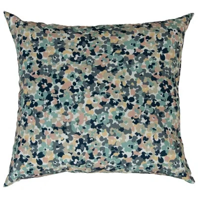 Rizzy Home Floral High Performance Polyester Indoor/outdoor Throw Pillow In Blue;gray