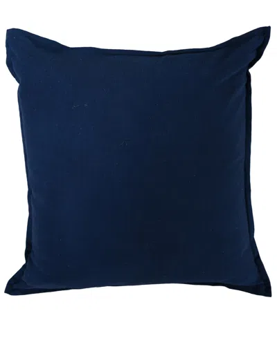 Rizzy Home Francis Cotton Decorative Pillow, 20" X 20" In Blue