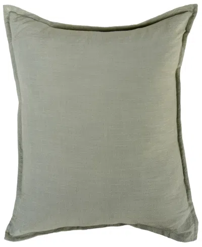 Rizzy Home Francis Cotton Decorative Pillow, 20" X 20" In Green