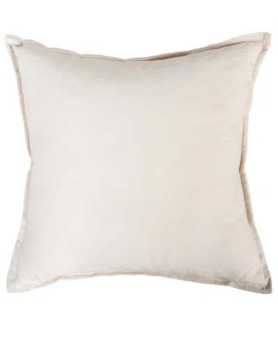 Rizzy Home Francis Cotton Decorative Pillow, 20" X 20" In White