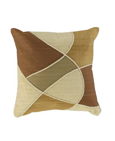 Rizzy Home Francy Cotton Decorative Pillow, 18" X 18" In Brown