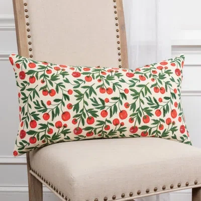 Rizzy Home Fruit Rectangular Cotton Pillow Cover & Insert