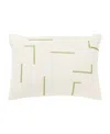 Rizzy Home Glam Striped Woven Decorative Pillow, 14" X 20" In Green