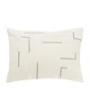 Rizzy Home Glam Striped Woven Decorative Pillow, 14" X 20" In Silver
