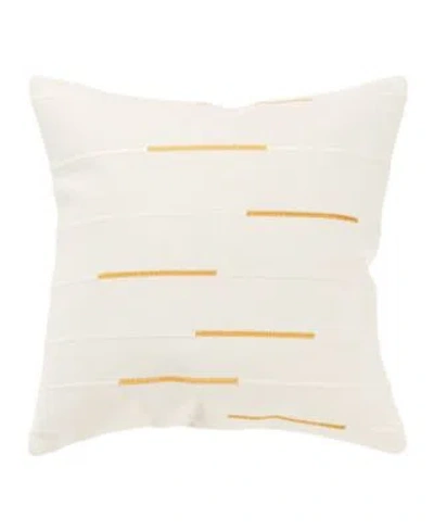 Rizzy Home Glam Striped Woven Decorative Pillow In Silver