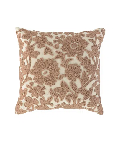 Rizzy Home Helen Cotton Decorative Pillow, 20" X 20" In Brown