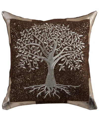 Rizzy Home Ivy Cotton Decorative Pillow, 22" X 22" In Multi