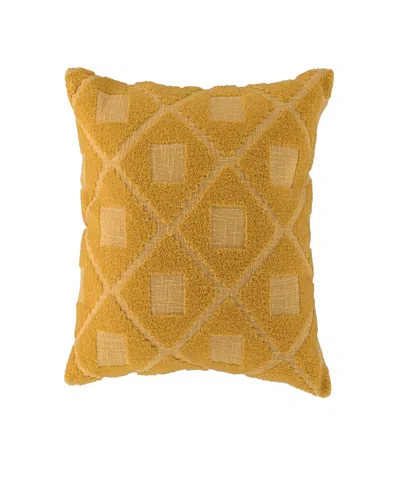 Rizzy Home Jessie Cotton Decorative Pillow, 20" X 20" In Brown