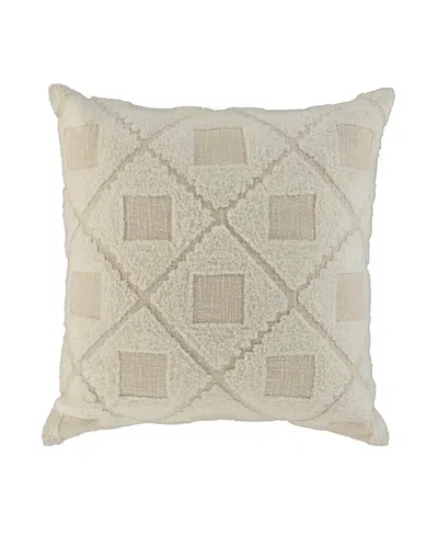 Rizzy Home Jessie Cotton Decorative Pillow, 20" X 20" In White