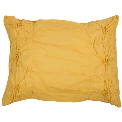 Rizzy Home Knots 100% Cotton Envelope Sham In Yellow