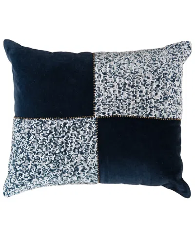 Rizzy Home Laine Cotton Velvet Decorative Pillow, 14" X 20" In Multi