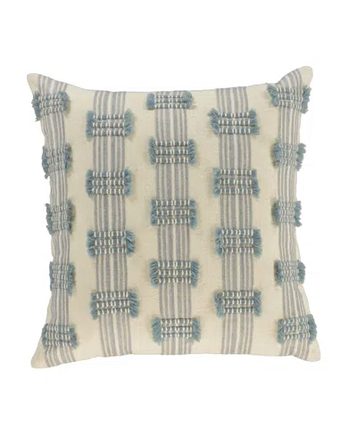 Rizzy Home Lena Cotton Blend Decorative Pillow, 18" X 18" In Blue