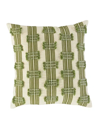 Rizzy Home Lena Cotton Blend Decorative Pillow, 18" X 18" In Green