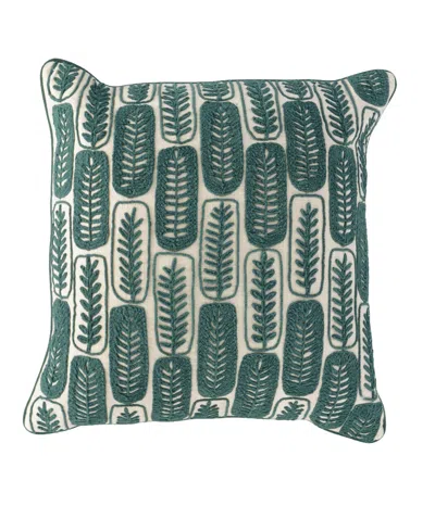 Rizzy Home Lillian Cotton Decorative Pillow, 20" X 20" In Green