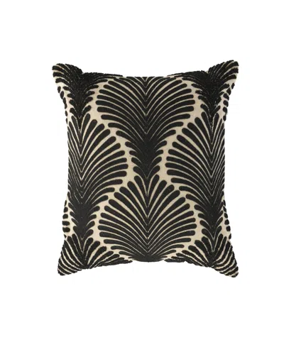 Rizzy Home Louise Cotton Blend Decorative Pillow, 20" X 20" In Black