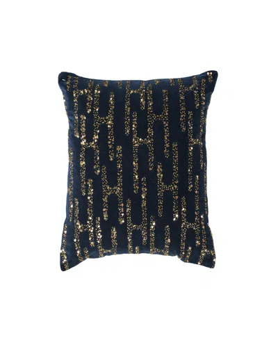 Rizzy Home Lucy Cotton Decorative Pillow, 18" X 18" In Black