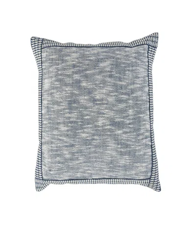 Rizzy Home Lula Cotton Decorative Pillow, 22" X 22" In Blue