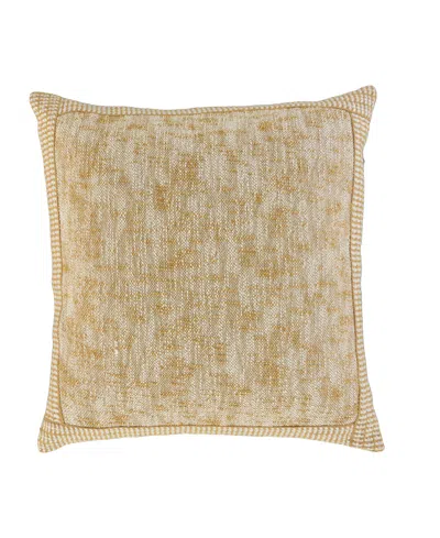 Rizzy Home Lula Cotton Decorative Pillow, 22" X 22" In Gold