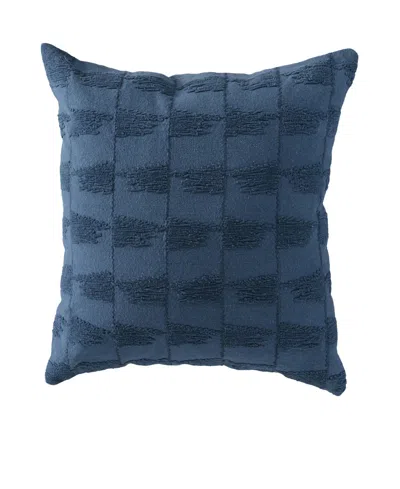Rizzy Home Mabel Cotton Decorative Pillow, 20" X 20" In Blue