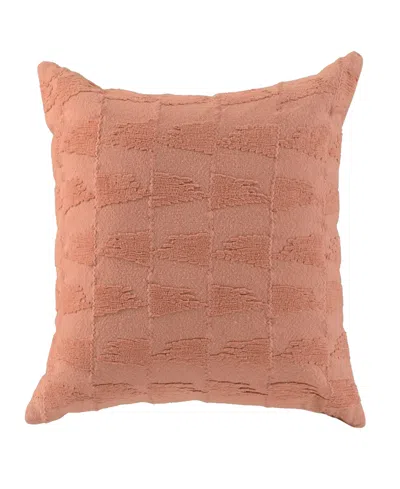 Rizzy Home Mabel Cotton Decorative Pillow, 20" X 20" In Brown