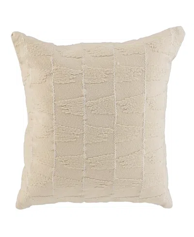 Rizzy Home Mabel Cotton Decorative Pillow, 20" X 20" In Neutral