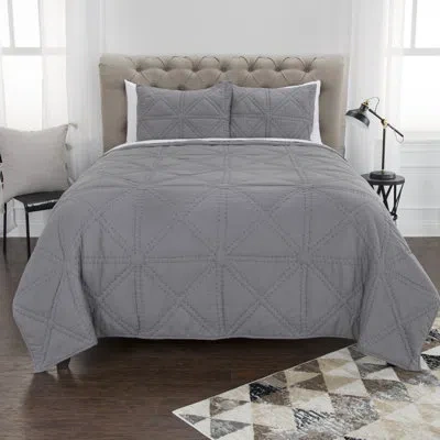Rizzy Home Maddux Place Reversible Quilt Set In Gray
