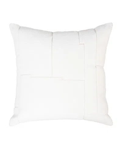 Rizzy Home Margaret Cotton Decorative Pillow, 20" X 20" In White