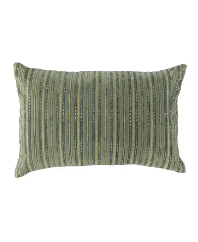 Rizzy Home Marie Cotton Blend Decorative Pillow, 14" X 26" In Green