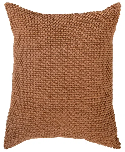 Rizzy Home Mary Cotton Decorative Pillow, 20" X 20" In Brown