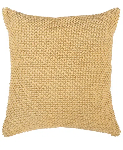 Rizzy Home Mary Cotton Decorative Pillow, 20" X 20" In Yellow