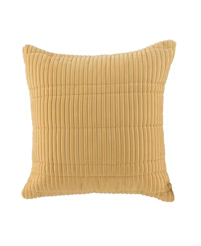 Rizzy Home Mattie Cotton Decorative Pillow, 18" X 18" In Gold