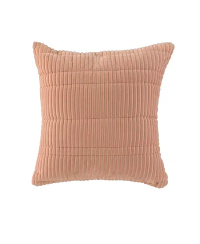 Rizzy Home Mattie Cotton Decorative Pillow, 18" X 18" In Pink