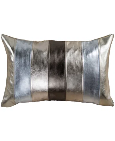 Rizzy Home Melissa Leather Decorative Pillow, 14" X 26" In Multi