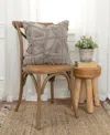 Rizzy Home Modern Craft Decorative Pillow, 20" X 20" In Gray