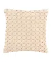 Rizzy Home Modern Industrial Geometric Woven Decorative Pillow, 20" X 20" In Natural