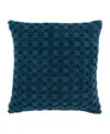 Rizzy Home Modern Industrial Geometric Woven Decorative Pillow, 20" X 20" In Teal