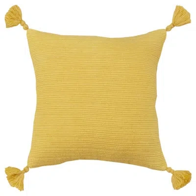Rizzy Home Poly Filled Throw  Pillow In Gold
