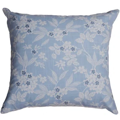 Rizzy Home Polyester Throw Square High Performance/easy Care Pillow Cover & Insert In Blue