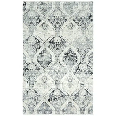 Rizzy Home Rectangle Hybrid Wool Area Rug In Ivory