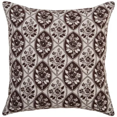 Rizzy Home Recyclyed Cotton Canvas Throw Pillow In Polyester,brown,natural