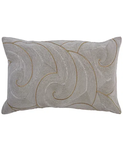Rizzy Home Sam Cotton Velvet Decorative Pillow, 14" X 26" In Gray