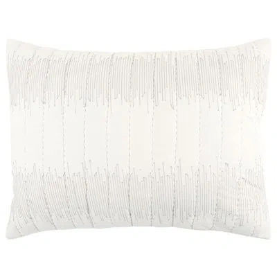 Rizzy Home Seismic Riff Sham In White