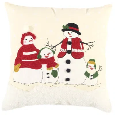 Rizzy Home , Snow Family Holiday Throw Pillow