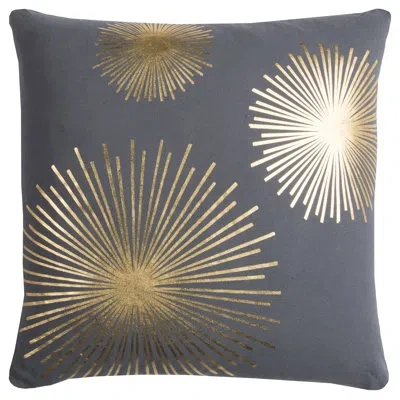 Rizzy Home Square Cotton Pillow Cover & Insert In Gold