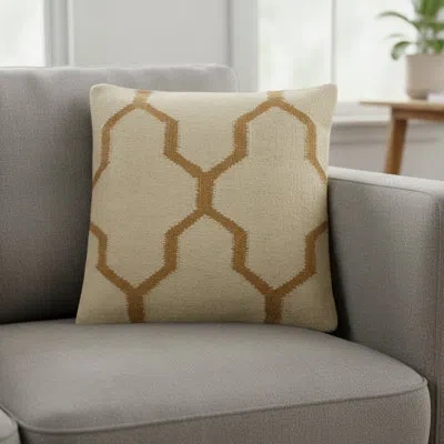 Rizzy Home Square Pillow Cover In Natural,beige