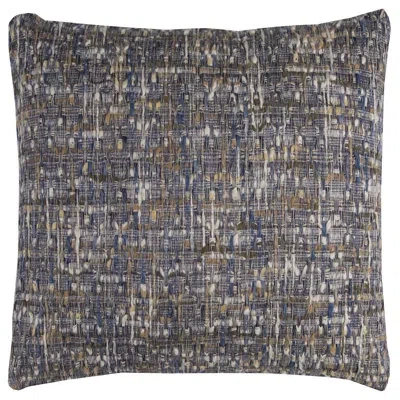 Rizzy Home Square Pillow Cover In Navy