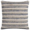 Rizzy Home Striped Polyester Filled Decorative Pillow, 20" X 20" In Blue