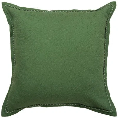 Rizzy Home Textured Cotton Throw Pillow In Green